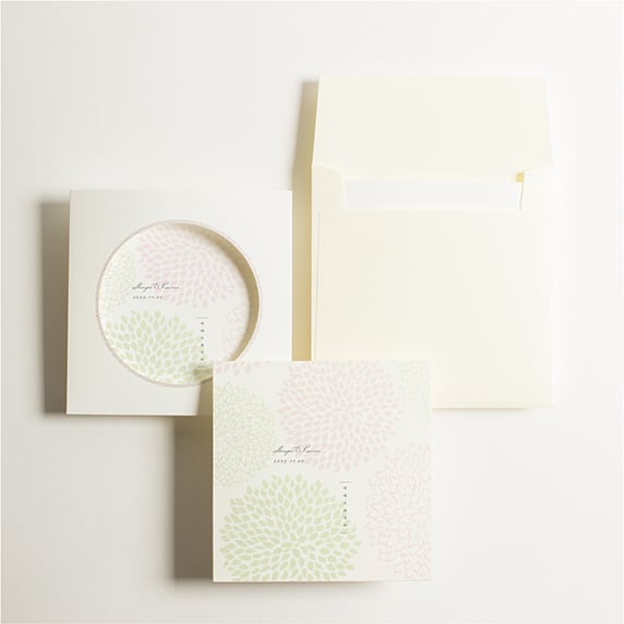 招待状手作りの新しいカタチ「favori クラウド」｜ダリア 桃招待状