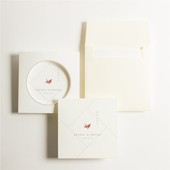 招待状手作りの新しいカタチ「favori クラウド」｜折り鶴招待状