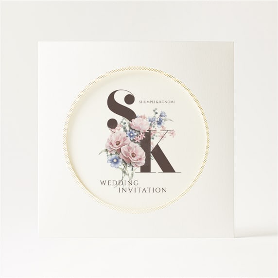 招待状手作りの新しいカタチ Favori クラウド フラワーコラージュ トープ招待状