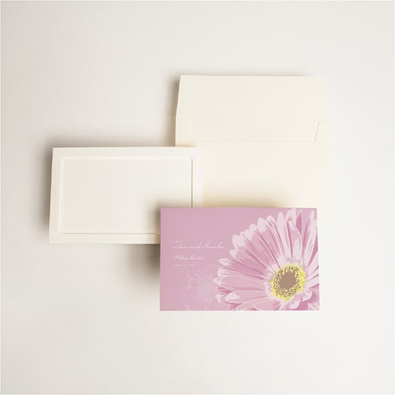 招待状手作りの新しいカタチ「favori クラウド」｜ガーベラパープル招待状