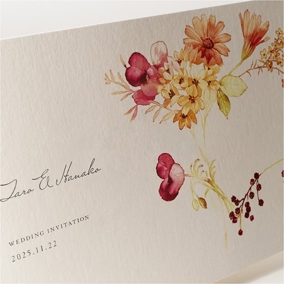 招待状手作りの新しいカタチ「favori クラウド」｜オレンジ