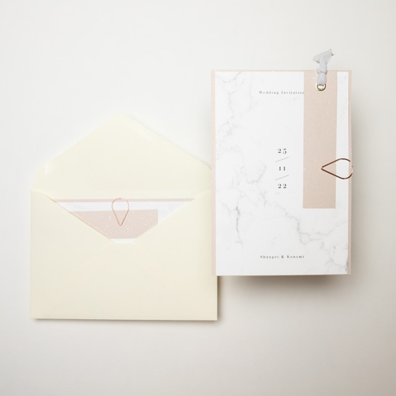 招待状手作りの新しいカタチ「favori クラウド」｜メラニー ピンクC招待状