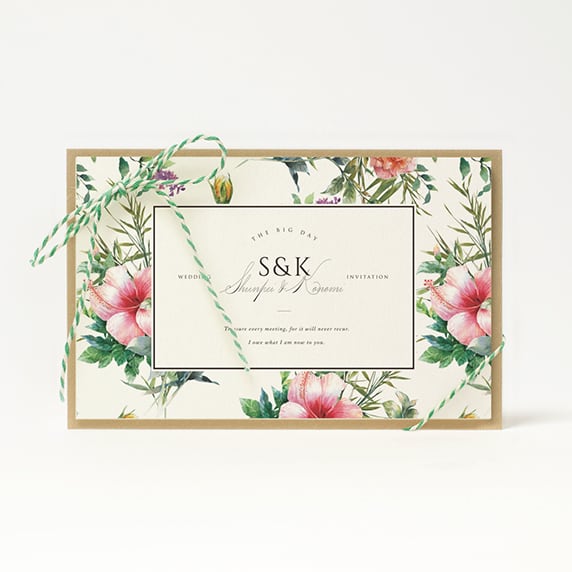 招待状手作りの新しいカタチ Favori クラウド ハイビスカス Ga 招待状