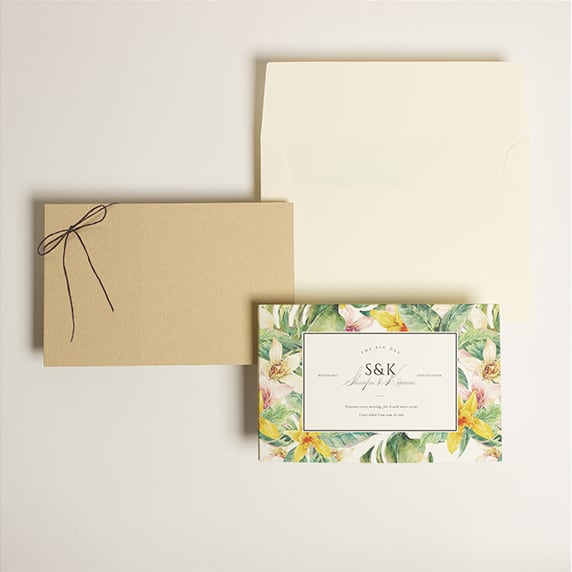 招待状手作りの新しいカタチ「favori クラウド」｜ボタニカル イエロー