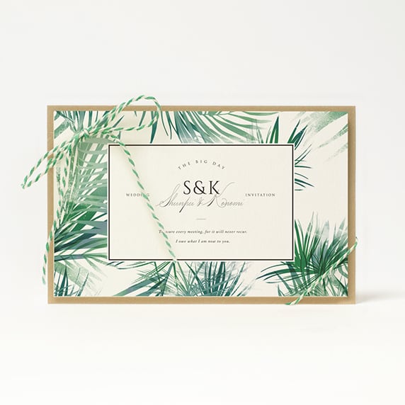 招待状手作りの新しいカタチ Favori クラウド ボタニカル ビーチ Ga 招待状