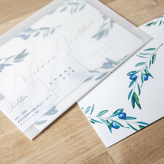 招待状手作りの新しいカタチ Favori クラウド オリーブドロップ A Xz 招待状
