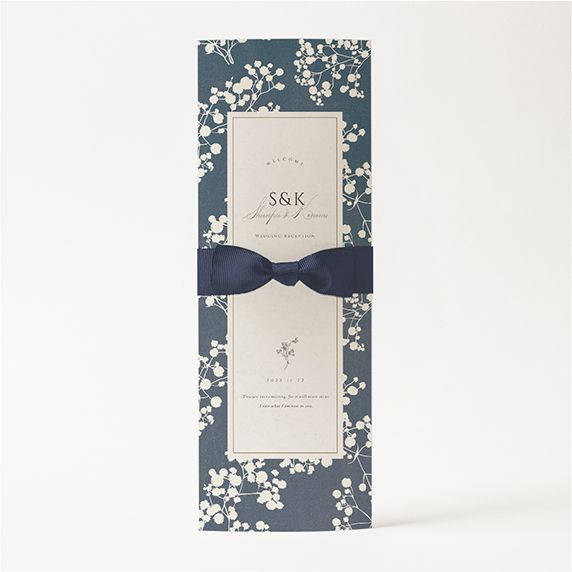 席次表手作りの新しいカタチ「favori クラウド」｜かすみ草 ネイビー