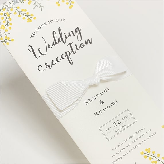 席次表手作りの新しいカタチ「favori クラウド」｜ミモザ ホワイト[WAB