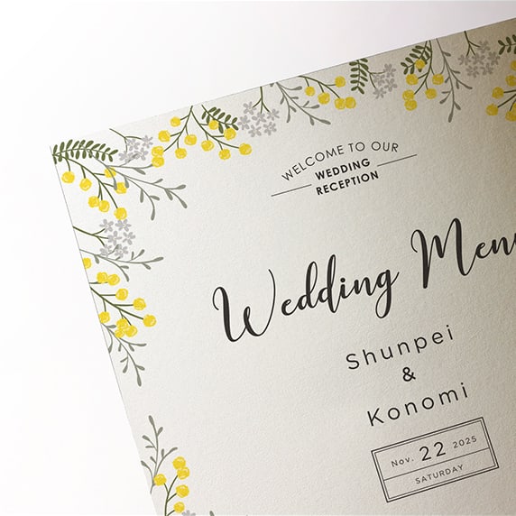 席次表手作りの新しいカタチ「favori クラウド」｜ミモザ_ホワイト席次