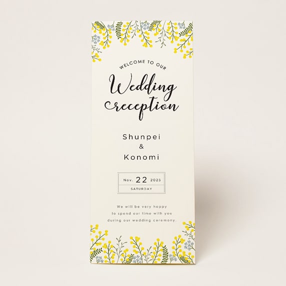 席次表手作りの新しいカタチ「favori クラウド」｜ミモザ_ホワイト席次