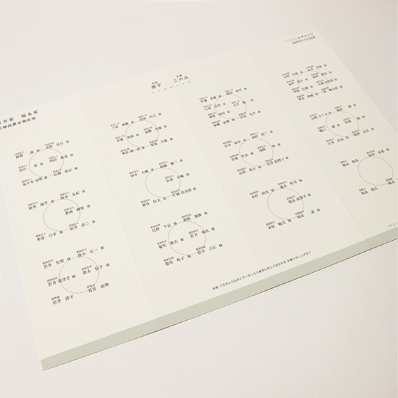 席次表手作りの新しいカタチ「favori クラウド」｜ローマン グリーン