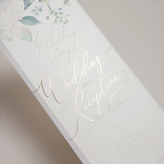 フローリスト8月号 裏表紙 確認用 席次表手作りの新しいカタチ「favori クラウド」｜クラシック フローラ