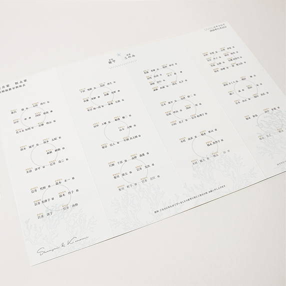 席次表手作りの新しいカタチ「favori クラウド」｜アクアトーン_